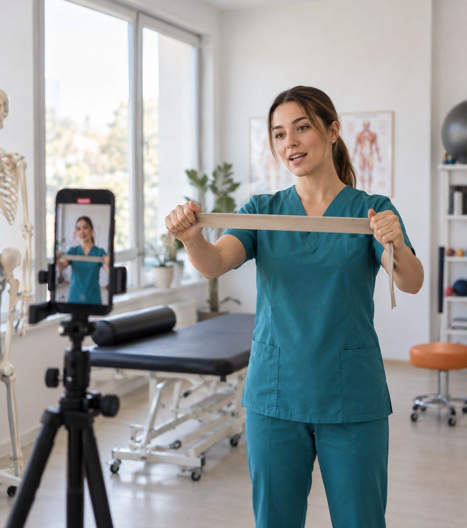 Social media content shoot for a physiotherapy clinic
