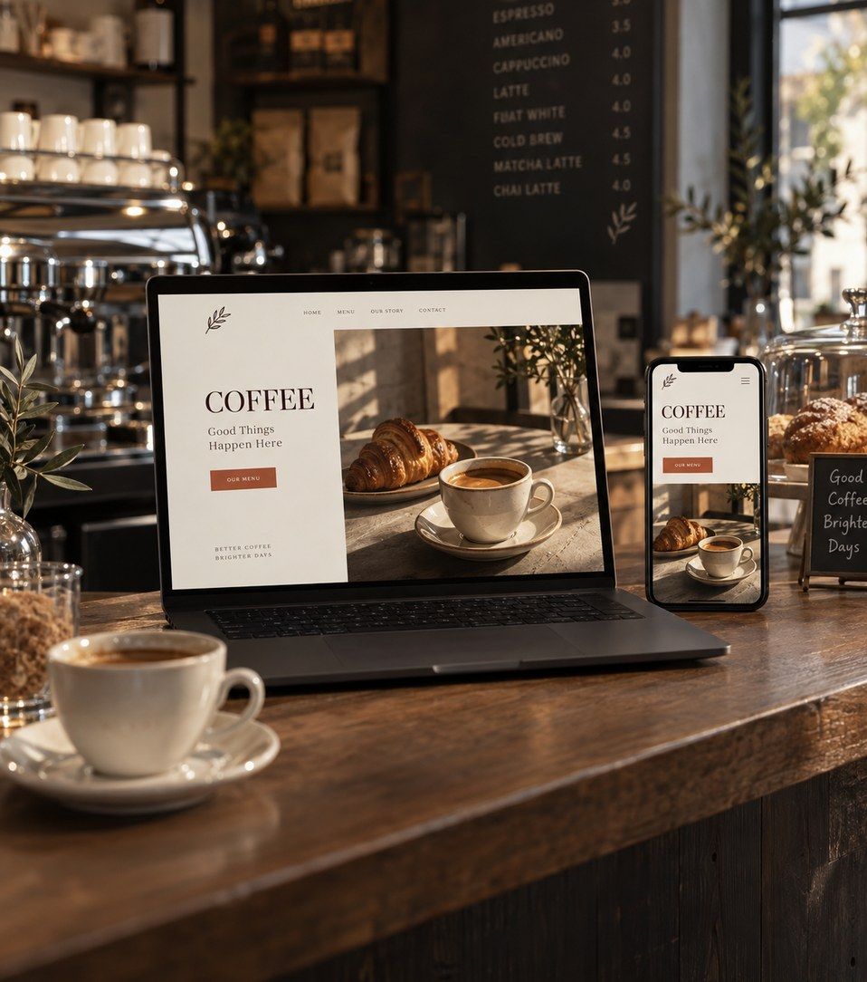 Website designed for a café